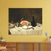 Nog steeds leven met een ham canvas afdruk (Insitu (Woonkamer))