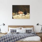 Nog steeds leven met een ham canvas afdruk (Insitu (Slaapkamer))