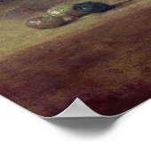 Nog steeds leven met een mandje perziken poster (Hoek)