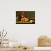 Nog steeds leven met een stuk zalm poster (Keuken)