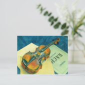 Nog steeds leven met een Violin, 1921 Briefkaart (Staand voorkant)