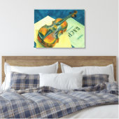 Nog steeds leven met een Violin, 1921 Canvas Afdruk (Insitu (Slaapkamer))