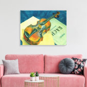Nog steeds leven met een Violin, 1921 Canvas Afdruk (Insitu (Woonkamer))
