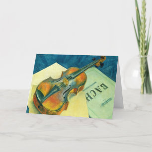 Nog steeds leven met een Violin, 1921 Kaart
