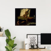 Nog steeds leven met een Violin Poster (Thuiskantoor)