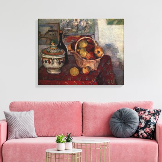 Nog steeds leven met frisdrank door Paul Cezanne Canvas Afdruk (Insitu (Woonkamer))