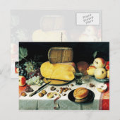 Nog steeds leven met fruit, noten en kaas briefkaart (Voorkant / Achterkant)