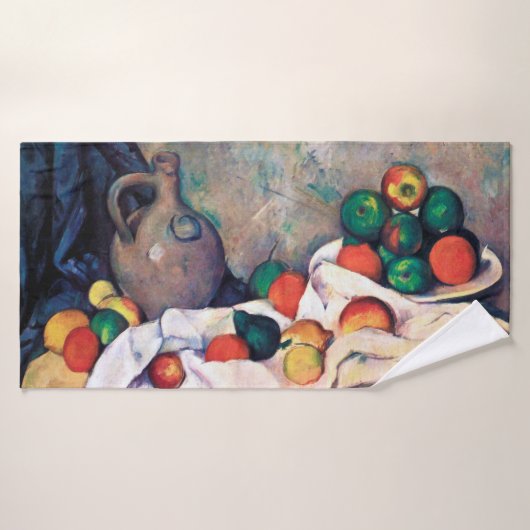Nog steeds leven met fruit, Paul Cezanne Badhanddoek (Badhanddoek)