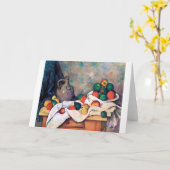 Nog steeds leven met fruit, Paul Cezanne Kaart (Gele Bloem)