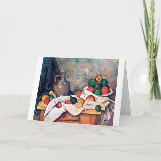 Nog steeds leven met fruit, Paul Cezanne Kaart (Voorkant)