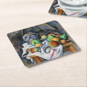 Nog steeds leven met fruit, Paul Cezanne Kartonnen Onderzetters (Schuin)