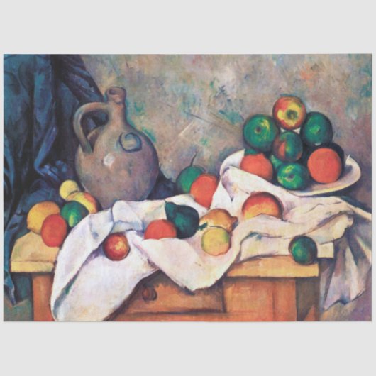 Nog steeds leven met fruit, Paul Cezanne Tissuepapier (Voorkant)