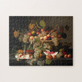 Nog steeds leven met fruitschilderwerk legpuzzel