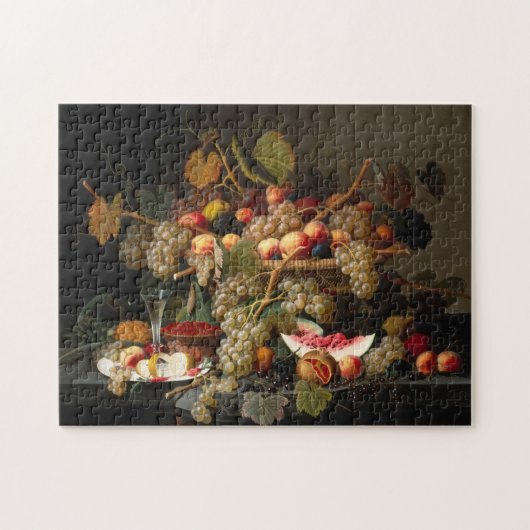 Nog steeds leven met fruitschilderwerk legpuzzel (Horizontaal)