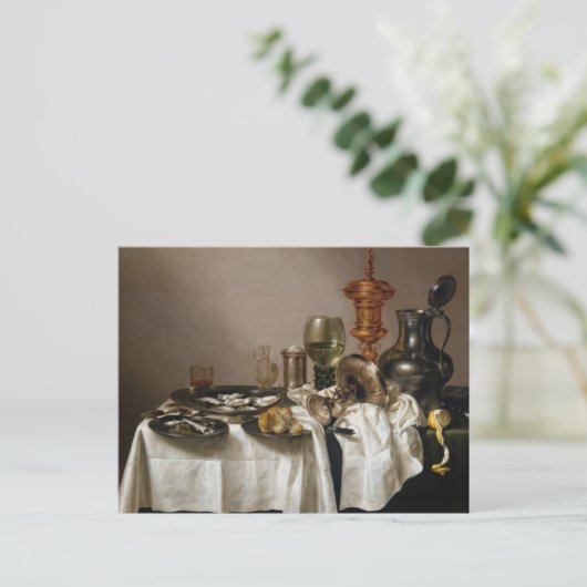 Nog steeds leven met gelte goblet - Willem Claesz. Briefkaart (Staand voorkant)