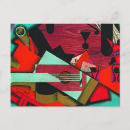 Nog steeds leven met gitaar Juan Gris Briefkaart
