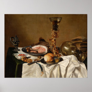 Nog steeds leven met ham, boeken en sierschepen poster