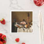 Nog steeds leven met ham, boeken en sierschepen servet (Insitu)