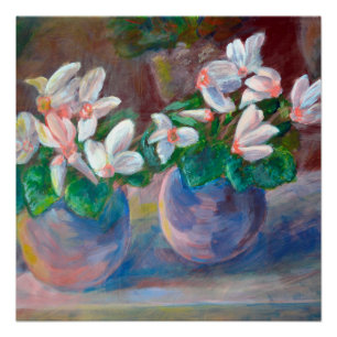 Nog steeds leven met het Poster van de Cyclamen Re