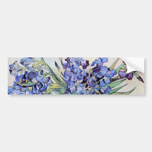 Nog steeds leven met Irises door Vincent van Gogh Bumpersticker (Voorkant)