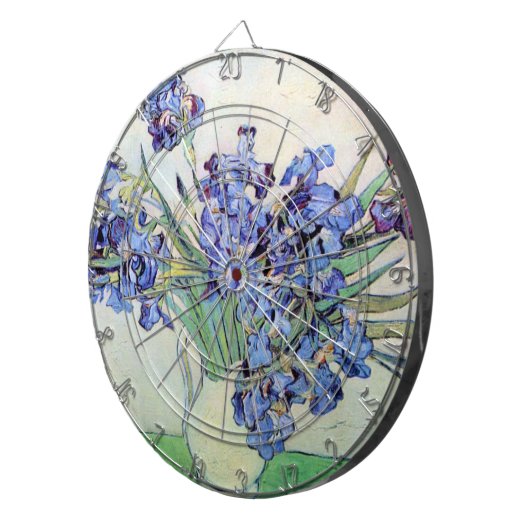 Nog steeds leven met Irises door Vincent van Gogh Dartbord (Voorkant Rechts)