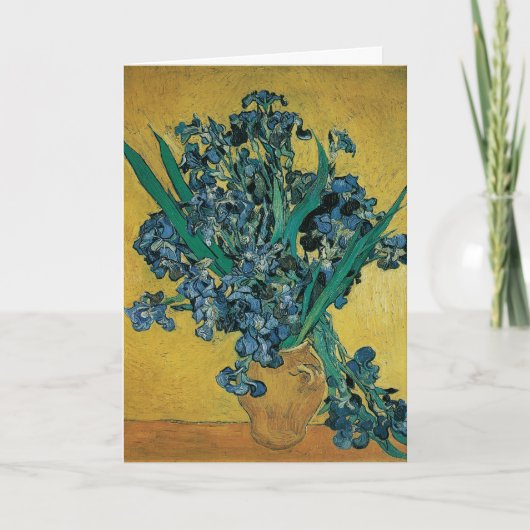 Nog steeds leven met Irises door Vincent van Gogh Kaart (Voorkant)