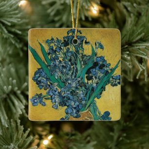 Nog steeds leven met Irises door Vincent van Gogh Keramisch Ornament