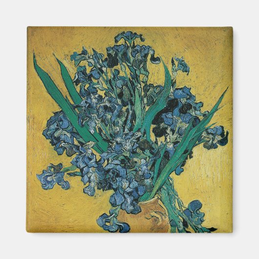 Nog steeds leven met Irises door Vincent van Gogh Magneet (Voorkant)