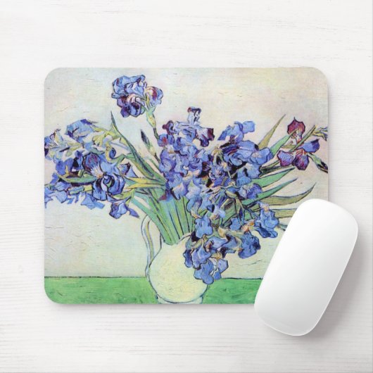 Nog steeds leven met Irises door Vincent van Gogh Muismat (Met muis)