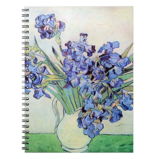 Nog steeds leven met Irises door Vincent van Gogh Notitieboek (Voorkant)