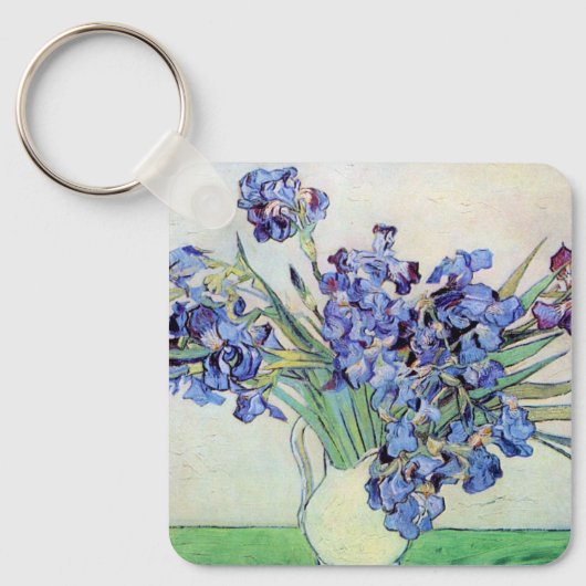 Nog steeds leven met Irises door Vincent van Gogh Sleutelhanger (Voorkant)