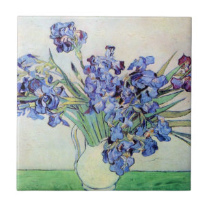 Nog steeds leven met Irises door Vincent van Gogh Tegeltje