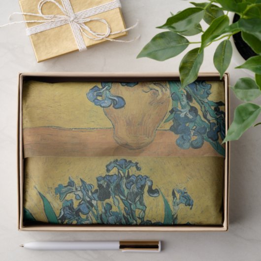 Nog steeds leven met Irises door Vincent van Gogh Tissuepapier (Geschenk)