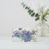 Nog steeds leven met Irises door Vincent van Gogh Visitekaartje (Staand voorkant)