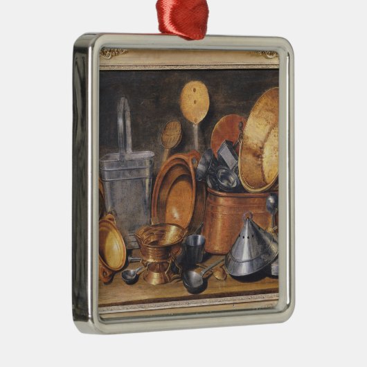 Nog steeds leven met keukengereedschap metalen ornament (Rechts)