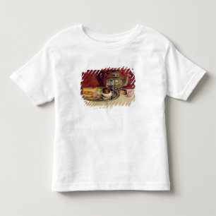 Nog steeds leven met koekjes en een zilvertheepot kinder shirts