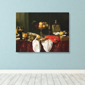 Nog steeds leven met kreeft canvas afdruk (Insitu (Houten vloer))