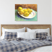 Nog steeds leven met Lemons op een Bord Canvas Afdruk (Insitu (Slaapkamer))