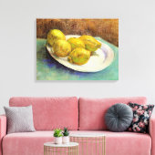 Nog steeds leven met Lemons op een Bord Canvas Afdruk (Insitu (Woonkamer))