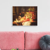 Nog steeds leven met Lobster Canvas Afdruk (Insitu (Woonkamer))