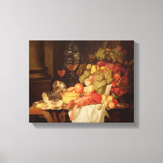 Nog steeds leven met Lobster Canvas Afdruk (Voorkant)