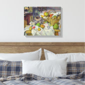 Nog steeds leven met mand, 1888-90 canvas afdruk (Insitu (Slaapkamer))