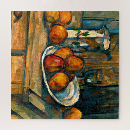 Nog steeds leven met melk Jug en fruit van Cezanne Legpuzzel (Horizontaal)