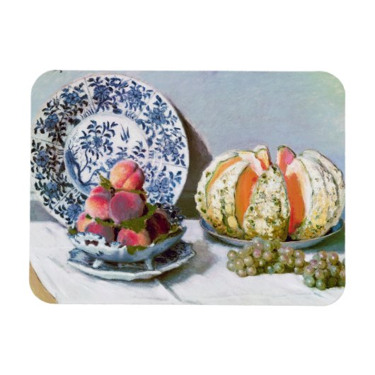 Nog steeds leven met Melon, 1872 Claude Monet Magneet (Horizontaal)