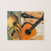 Nog steeds leven met muziekinstrumenten legpuzzel (Horizontaal)