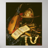 Nog steeds leven met muziekinstrumenten poster (Voorkant)
