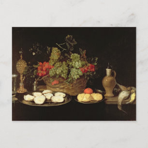 Nog steeds leven met oesters briefkaart