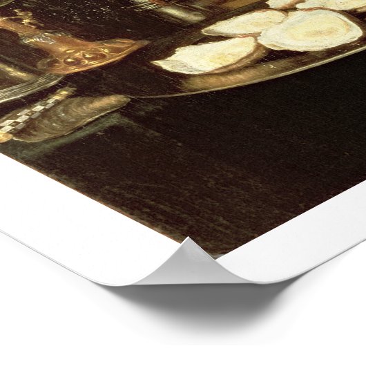 Nog steeds leven met oesters poster (Hoek)