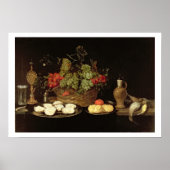 Nog steeds leven met oesters poster (Voorkant)