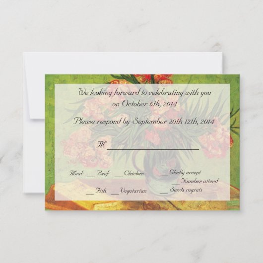 Nog steeds leven met Oleanders en Boeken, Van Gogh Kaart (Voorkant)